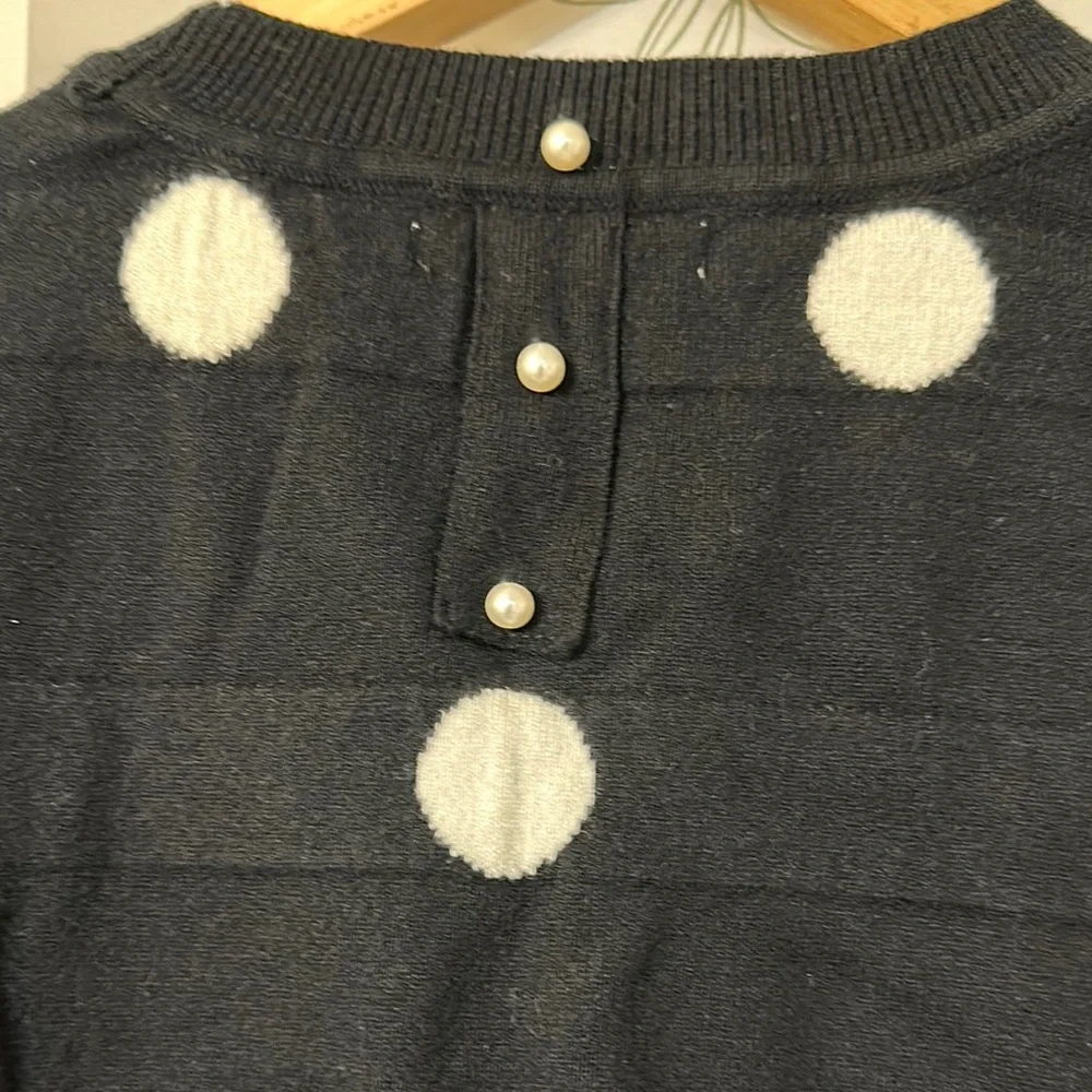 Style Me Petites-Charming Polka Dot Sweater NWOT - Picture 4 of 8